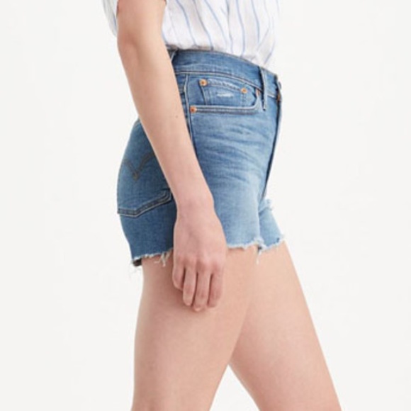 Levi's High Rise Denim Shorts - Picture 2 of 7
